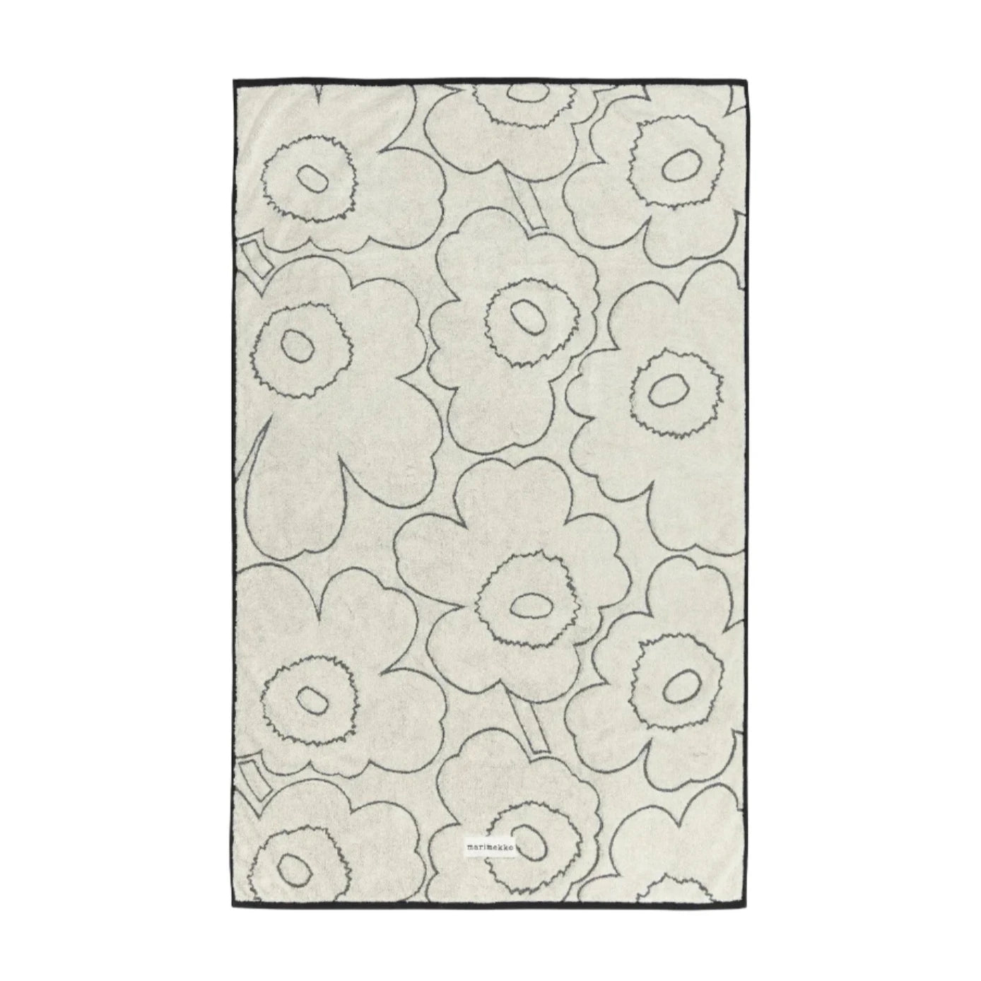 Piirto Unikko Bath Towel/Ivory & Black