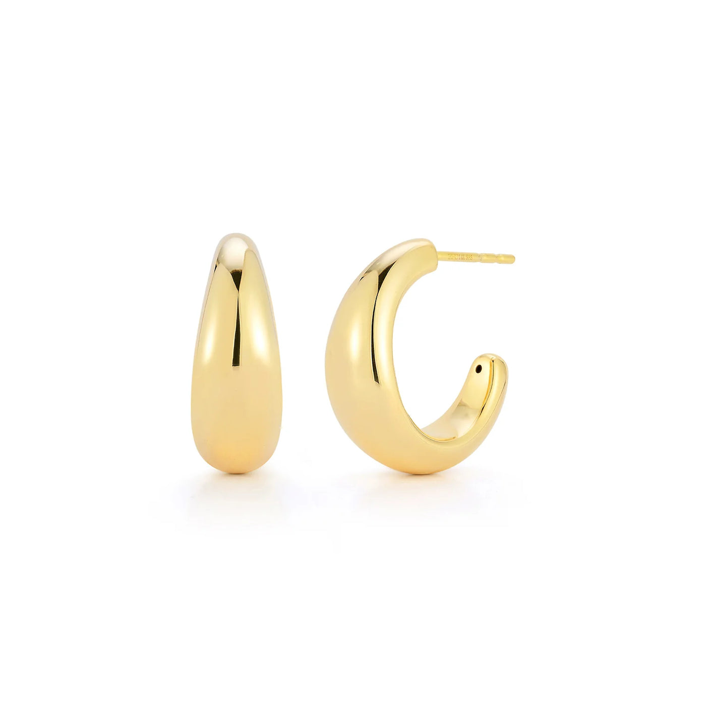 Gold Jumbo Dome Hoop Earrings/20mm