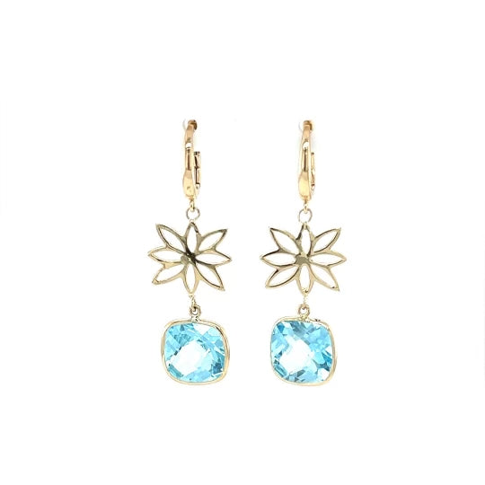 Blue Topaz Drop Earrings