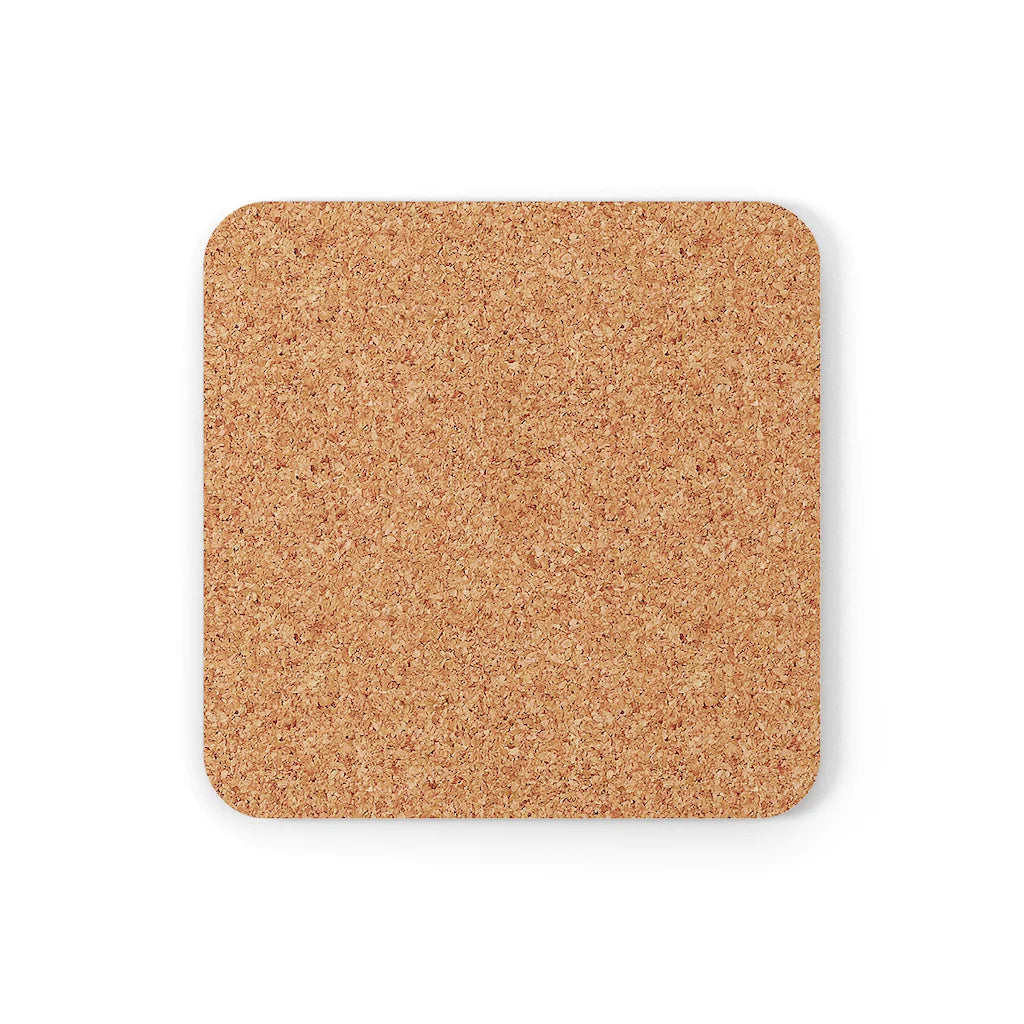 Heart Print Corkwood Coaster Set
