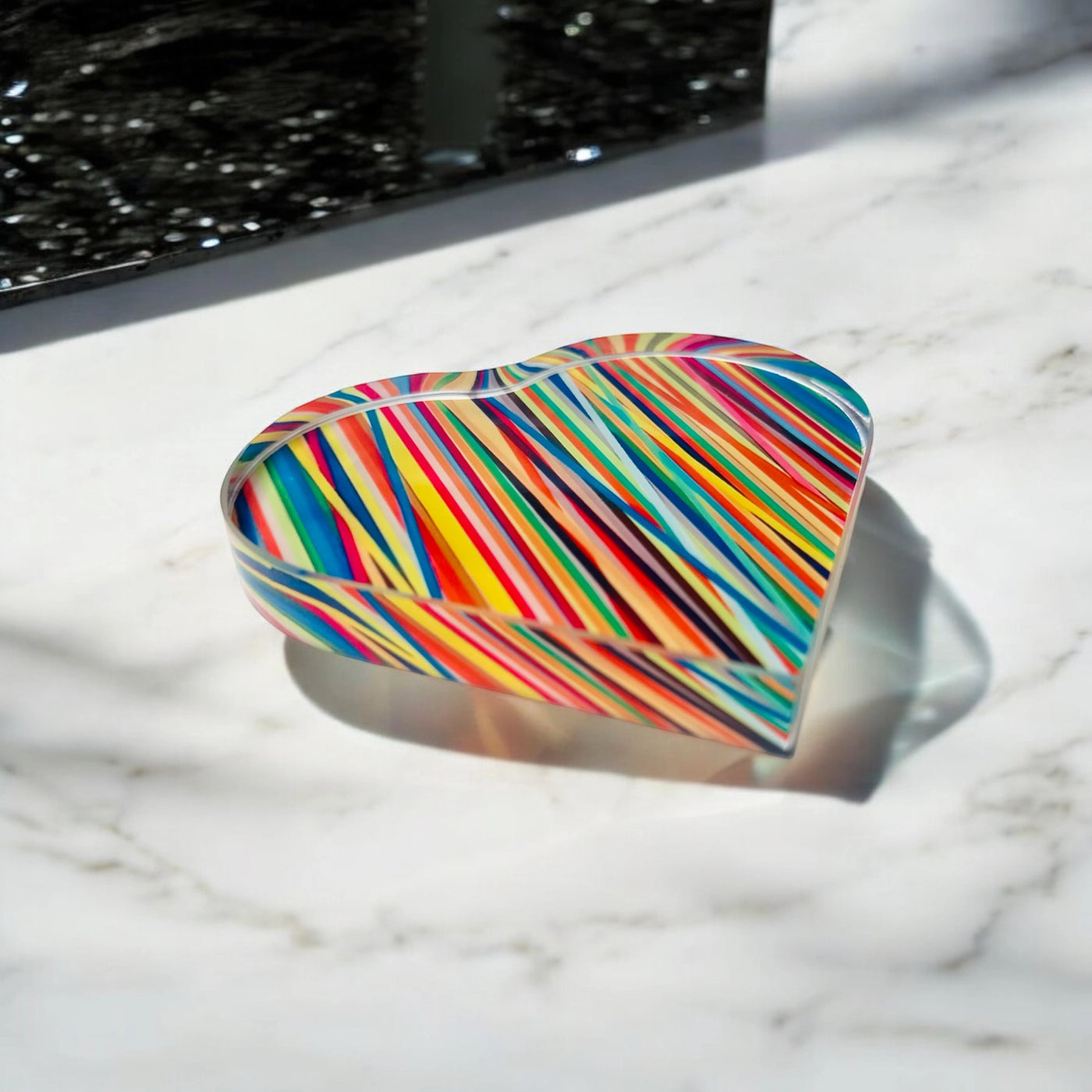 Abstract Art Heart Paperweight