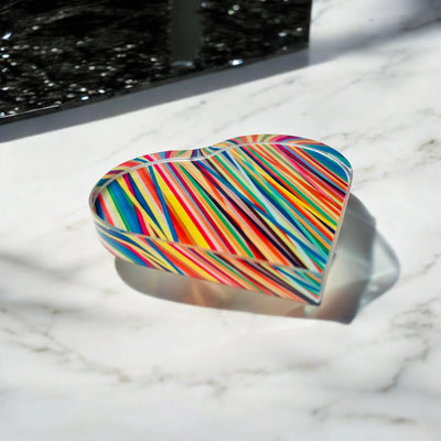 Abstract Art Heart Paperweight