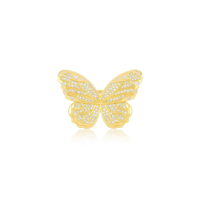 Pave Jumbo Diamond Butterfly Ring