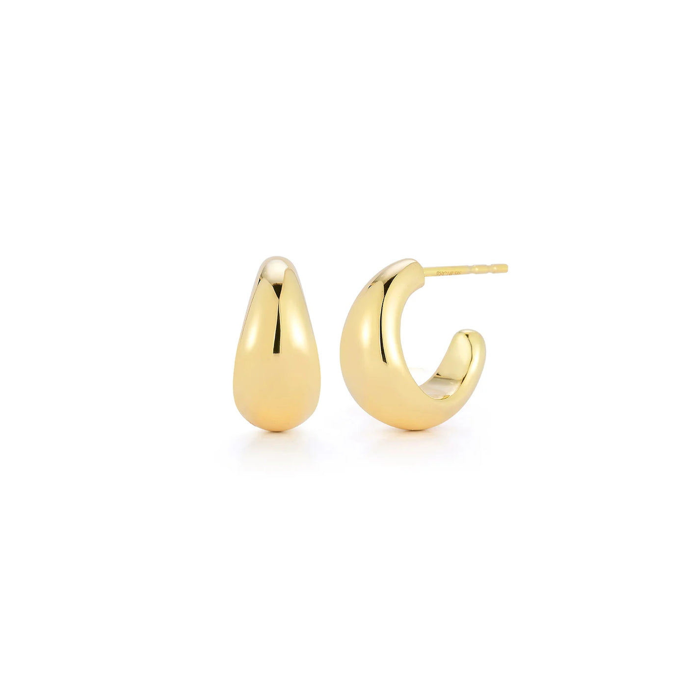 Gold Jumbo Dome Huggie Earrings/15mm