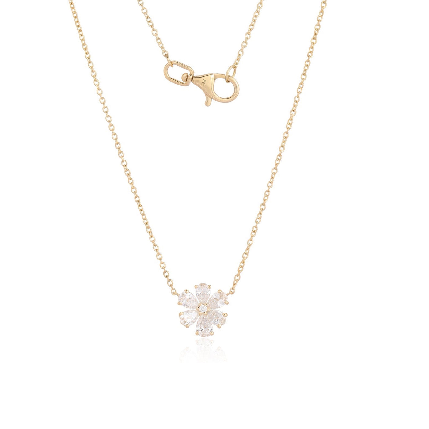 Diamond Flower Necklace