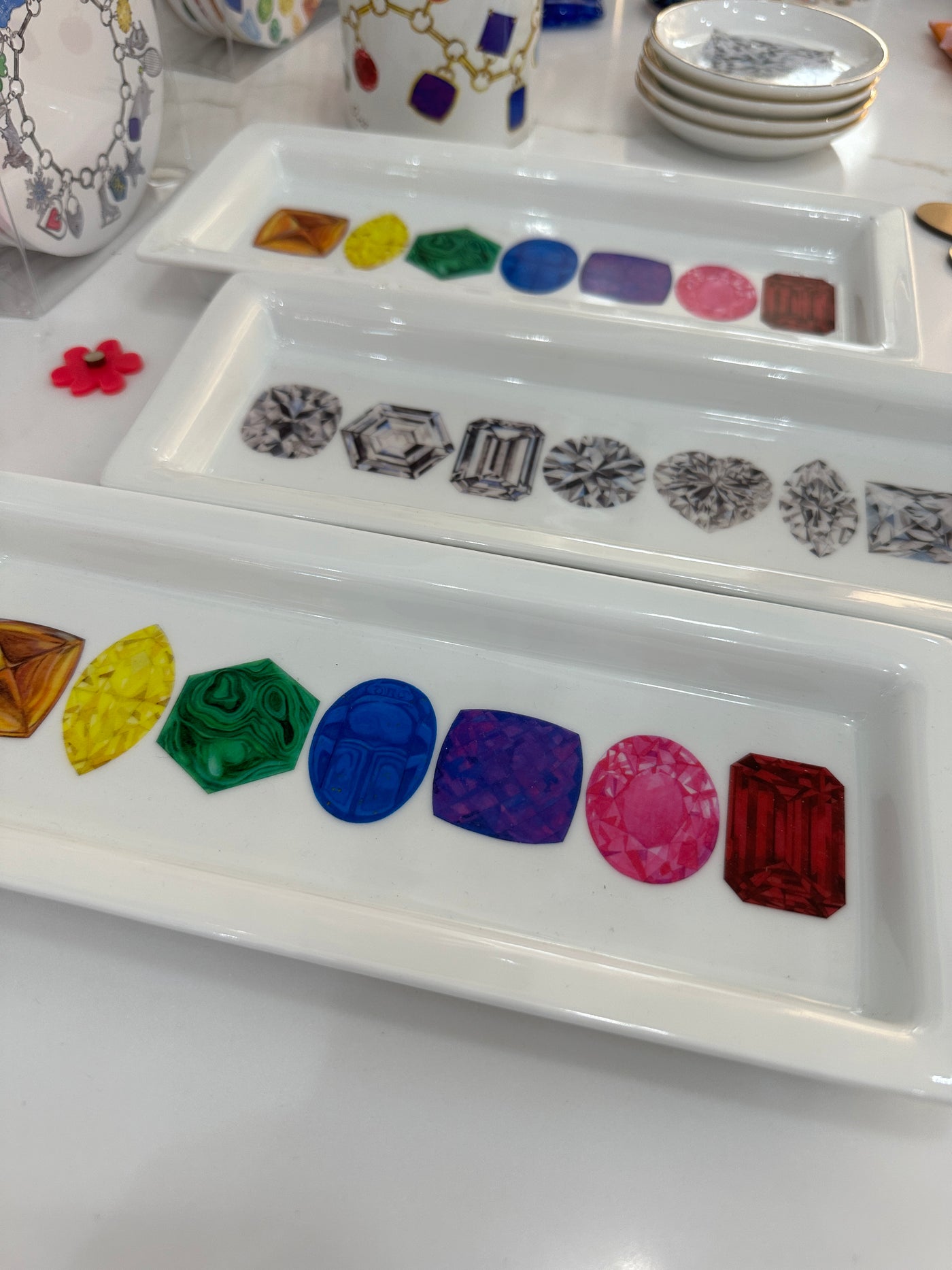 Diamond Porcelain Jewelry Tray
