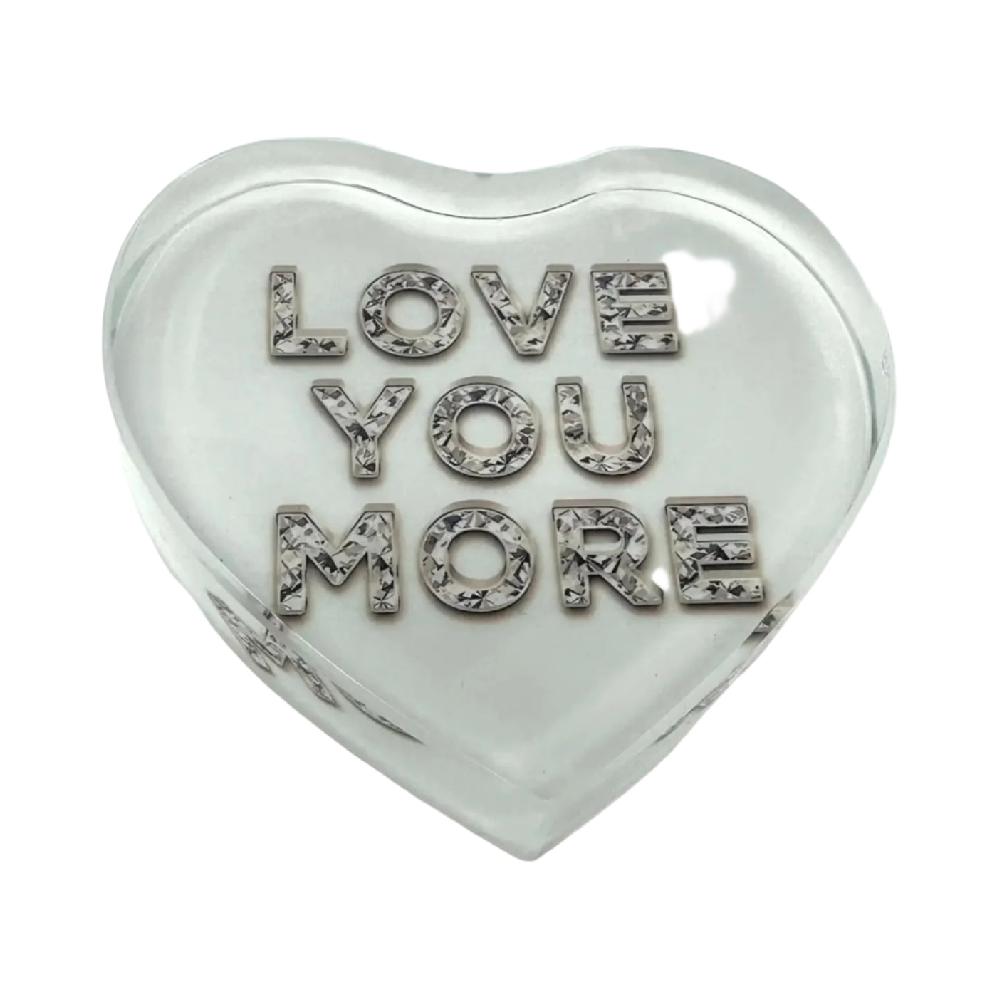 Love you More Heart Paperweight