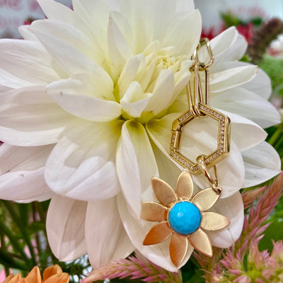 Turquoise Sunburst Charm