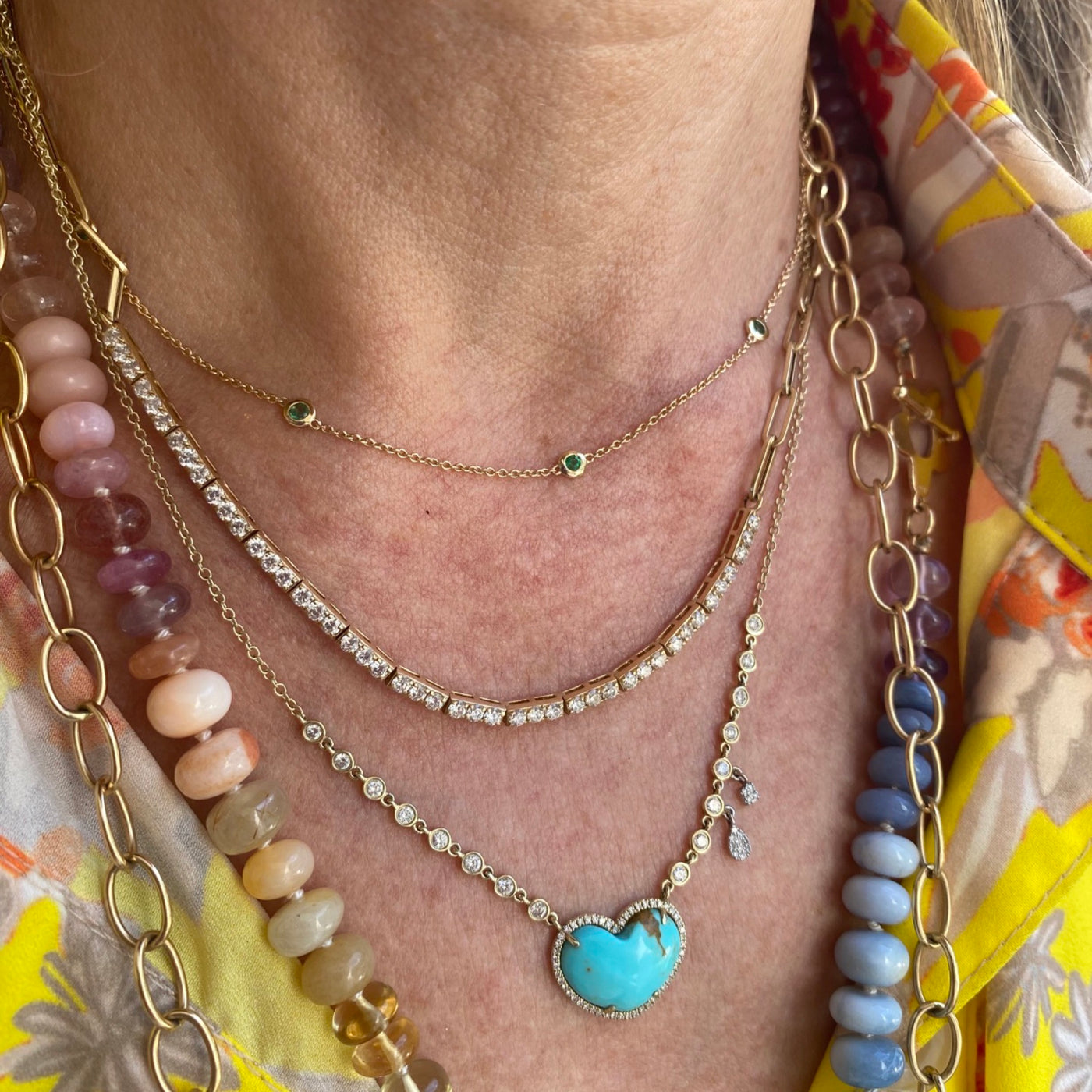Rainbow Sapphire Convertible Necklace/Bracelet