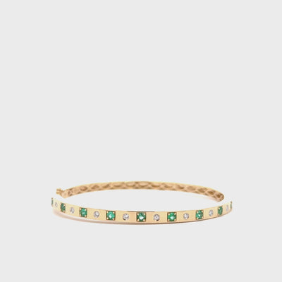 Emerald and Diamond Bangle