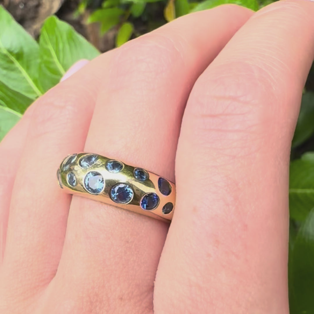 Blue Ombré Classic Nomad Ring