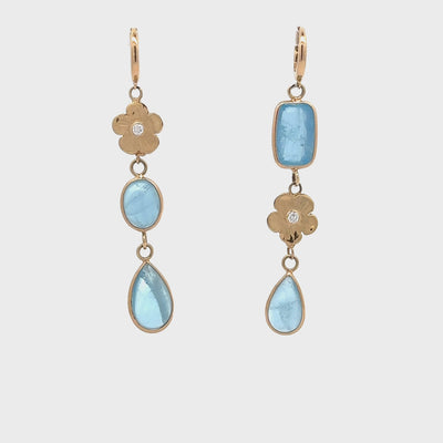 Blue Topaz and Petunia Diamond Dusters