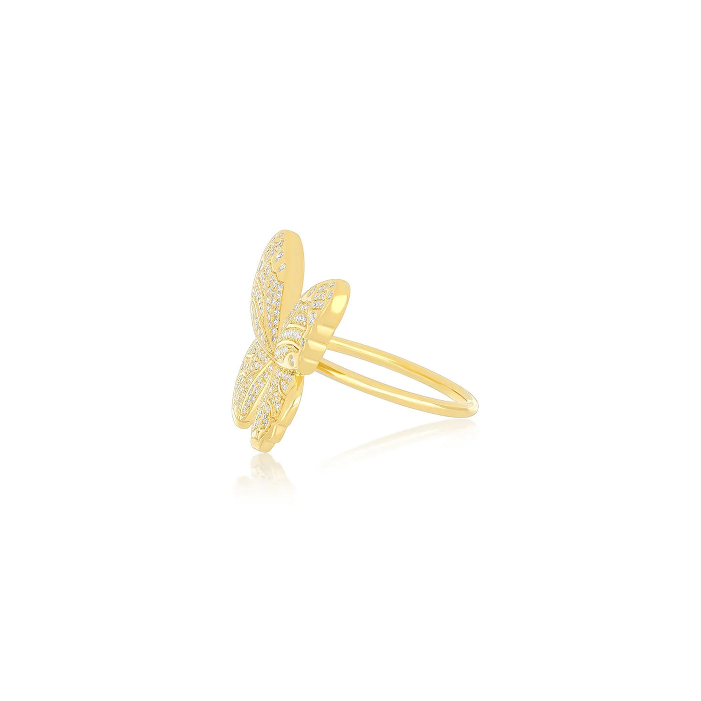 Pave Jumbo Diamond Butterfly Ring