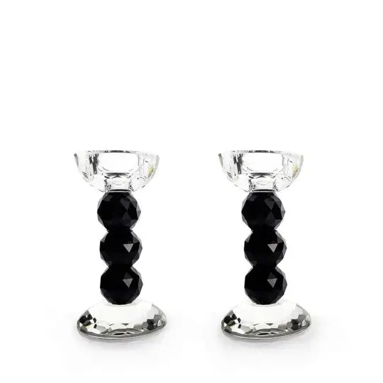 Crystal Ball Candlesticks/ Two Tone