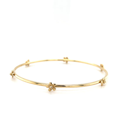 Buttercup Flower Floating Bangle