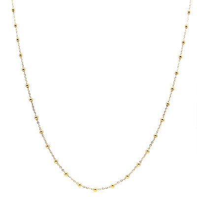 Gold Bead Station Chain/ 2mm