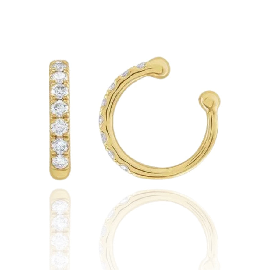 Diamond and Gold Ear Cuff