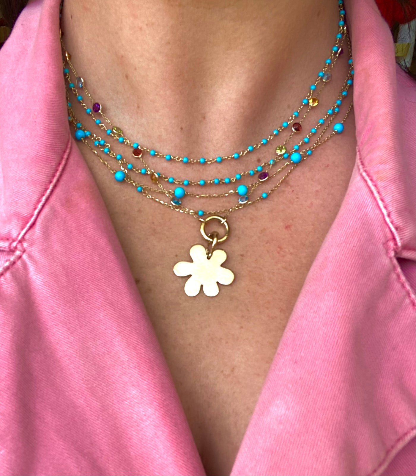 Turquoise Bead Necklace/Turquoise