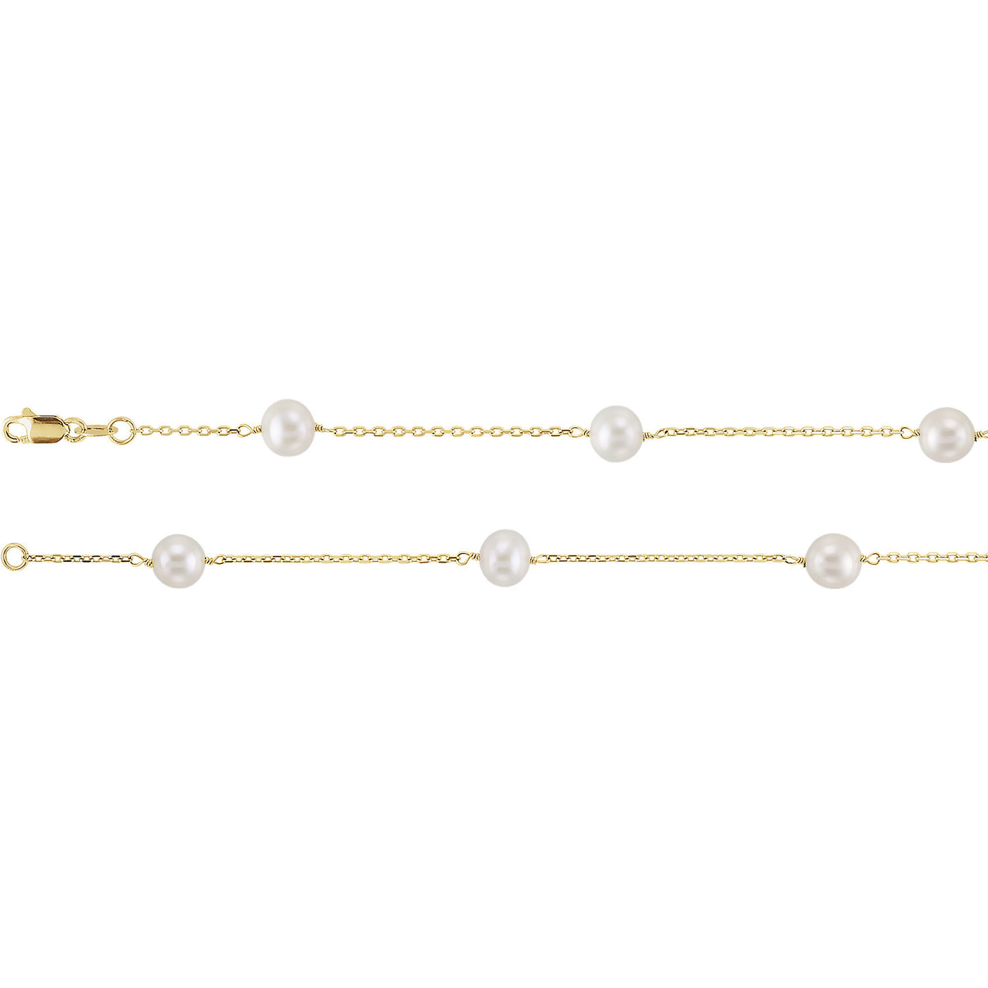 Pearl Station Chain/14K yellow - Lauren Sigman Collection