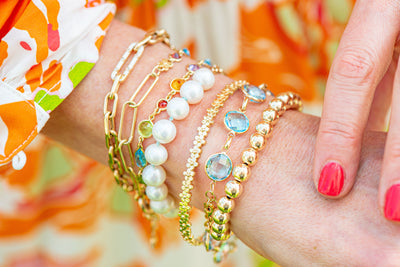Heavy Cable Link Charm Bracelet