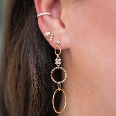 Diamond and Gold Ear Cuff