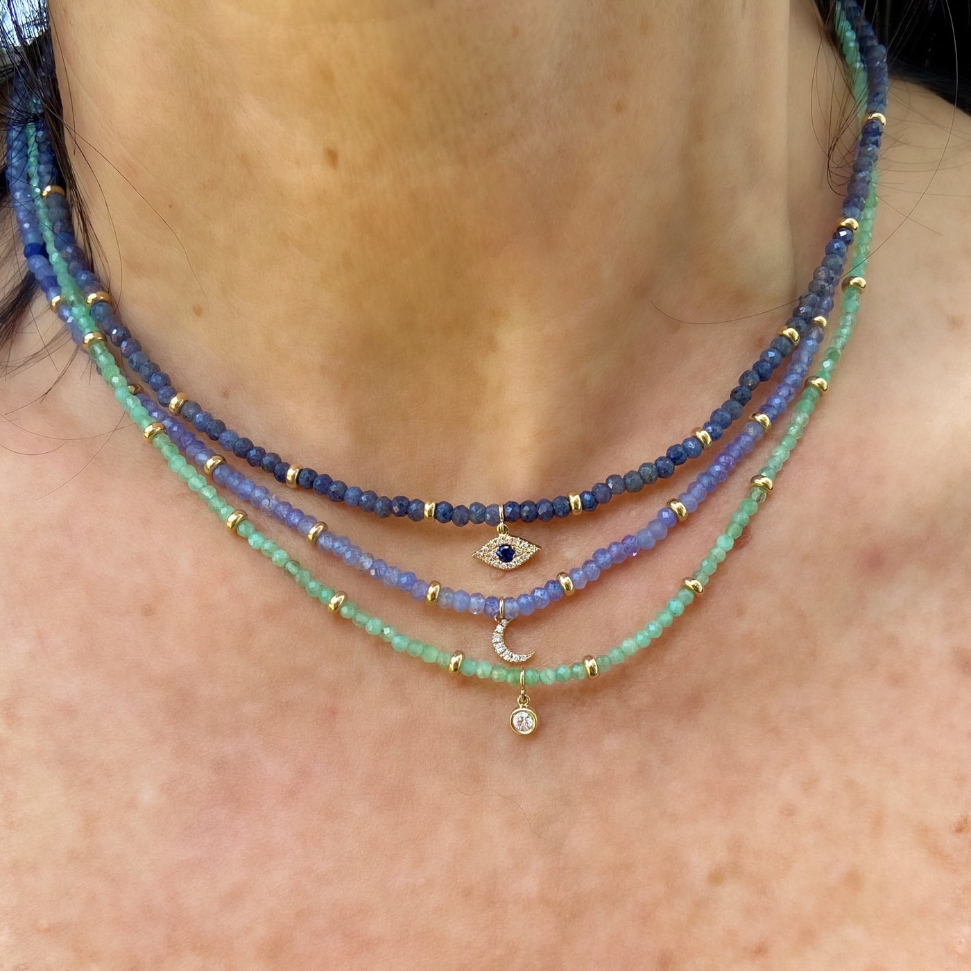 Emerald Gemstone and Diamond Necklace