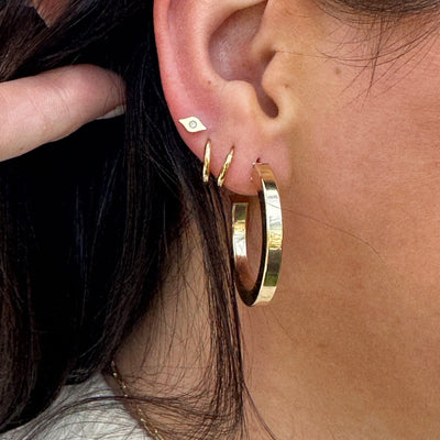 Square Edge Hoops