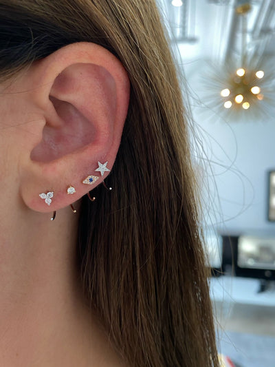 Prong Set Diamond Loop Earrings - Lauren Sigman Collection
