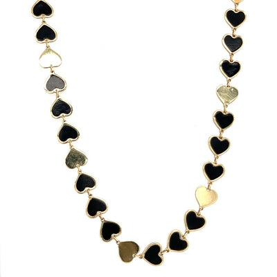 Forever Heart Necklace/ Black Onyx