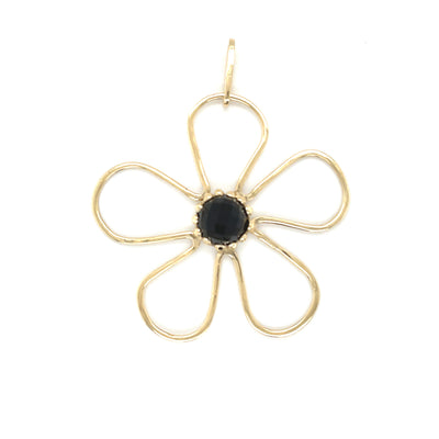 Sunflower Pendant & Removable Clasp/Smoky Topaz