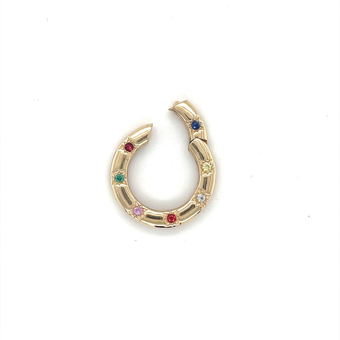 Rainbow Sapphire Charm Hanger