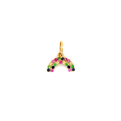 Gemstone Double Rainbow Charm