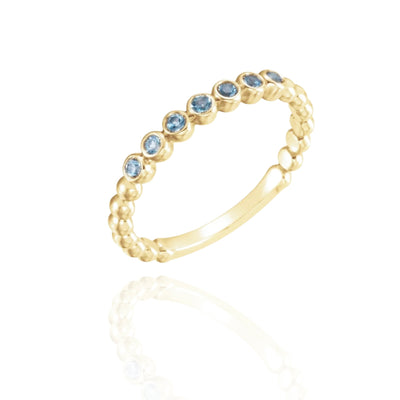 Birthstone Bezel Ring/Aquamarine