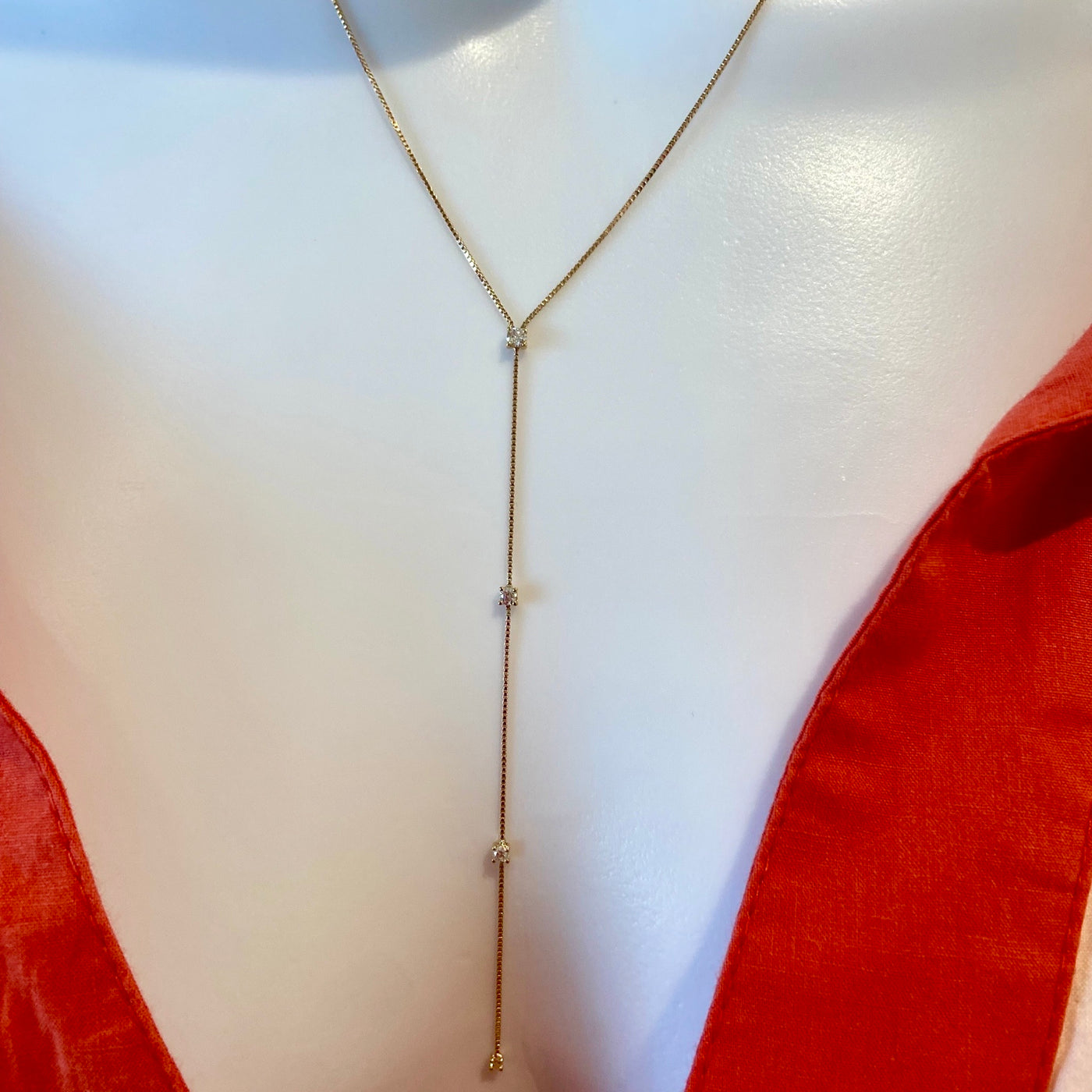 Diamond Callae Lariat Necklace