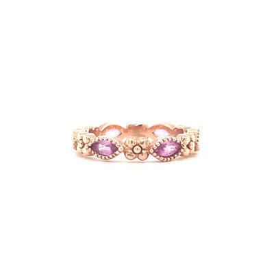 Iris Marquis Band in Pink Sapphires