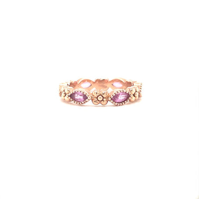 Iris Marquis Band in Pink Sapphires