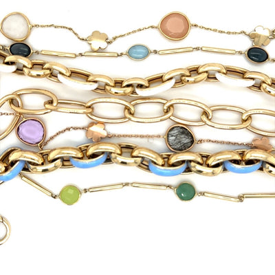 Green Amethyst Segment Bracelet