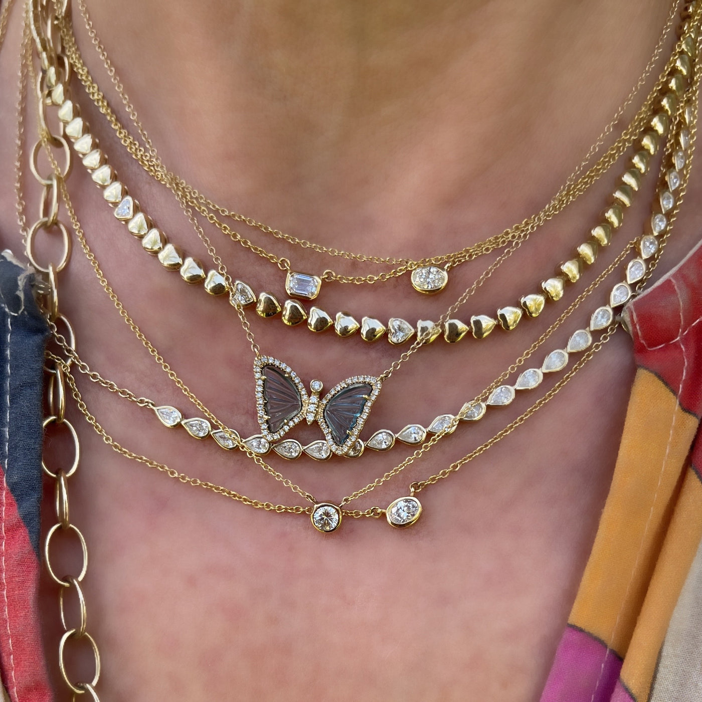 Pear Diamond Necklace