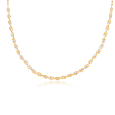 Pave Diamond Marquise Necklace