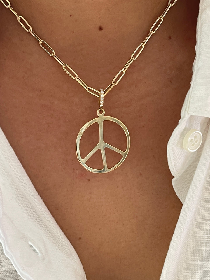 Gold Peace Pendant – Lauren Sigman Collection