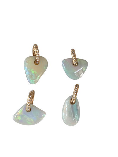 Opal Pendants with Diamond Bails
