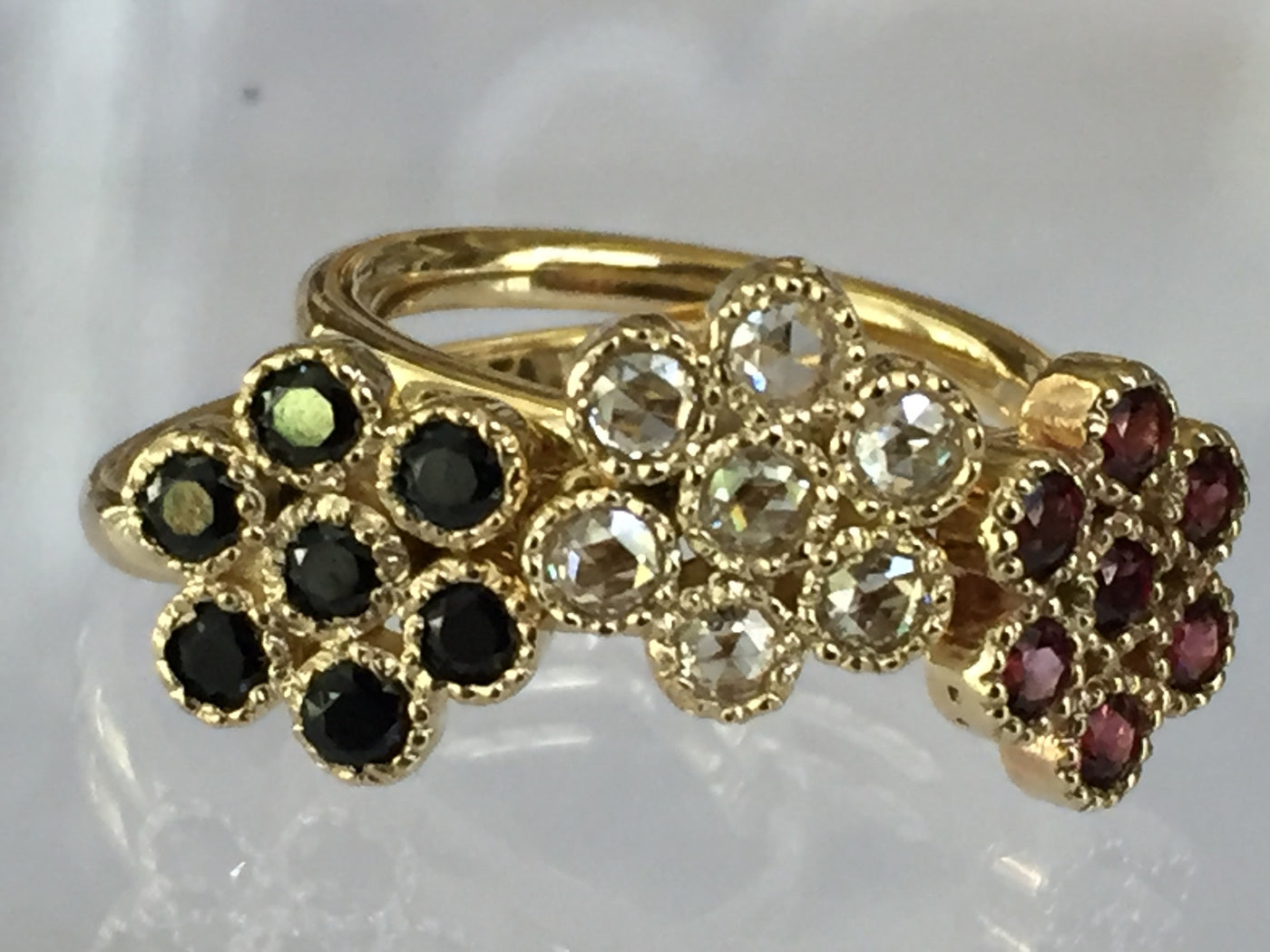 Water Lily Ring with Black Spinel - Lauren Sigman Collection
