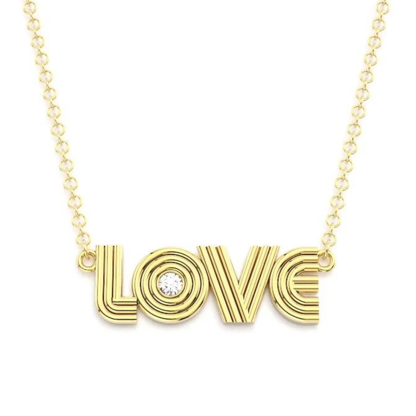 Radiant Love and diamond necklace