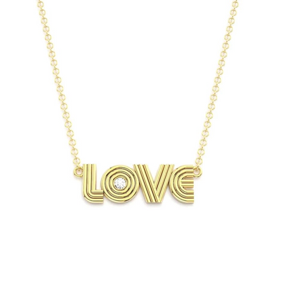 Radiant Love and diamond necklace