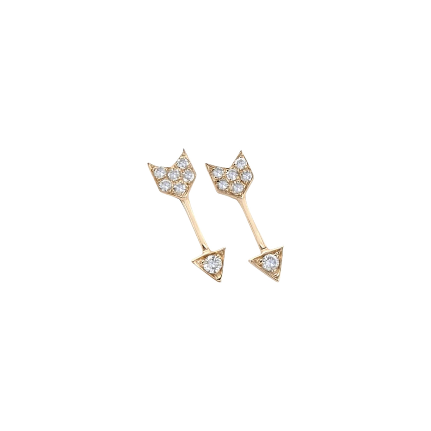 Diamond Mini Arrow Stud Earrings