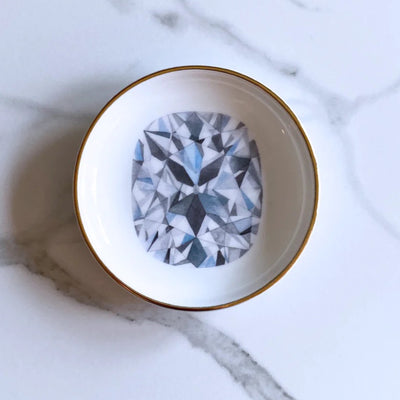 Cushion Cut Diamond Ring Dish