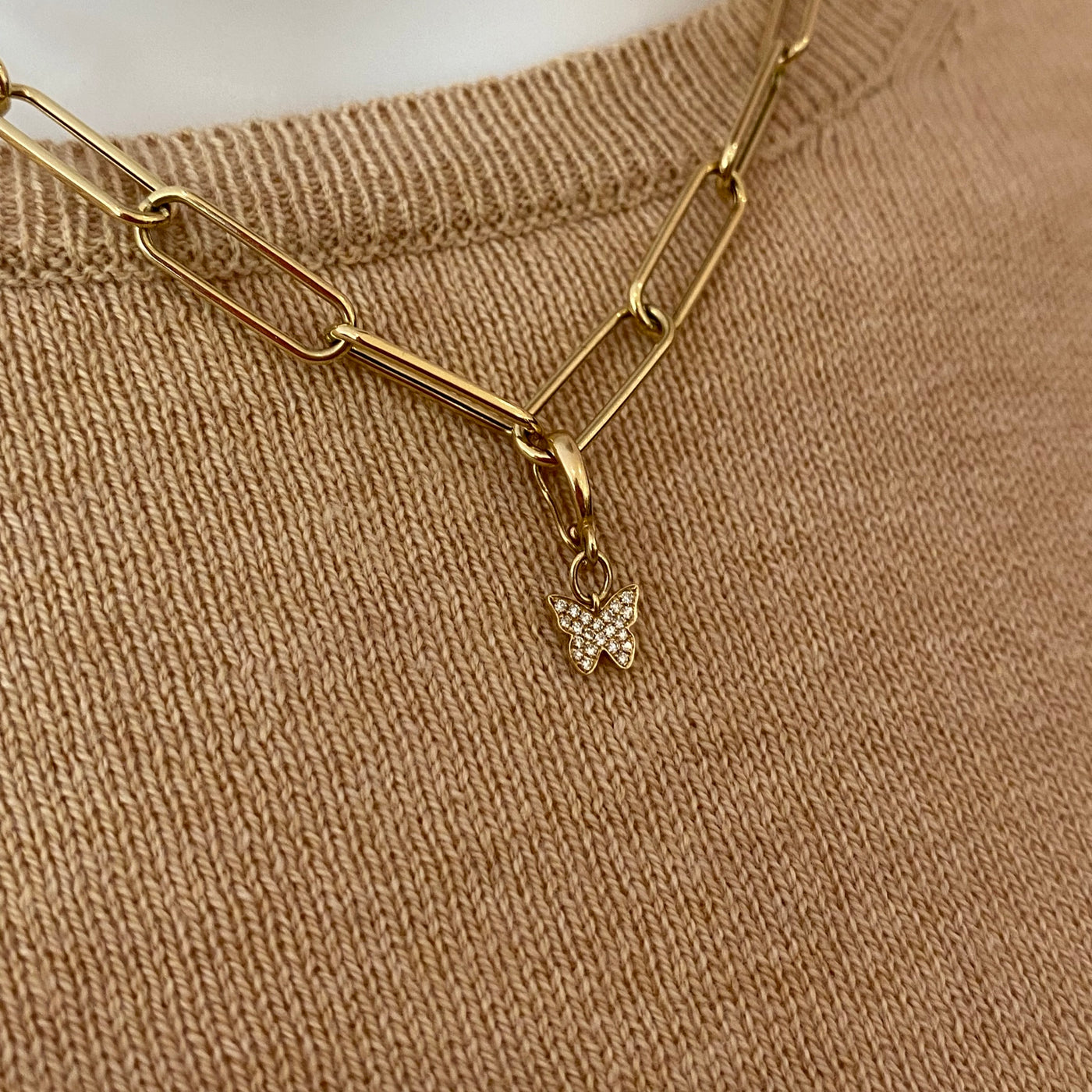 Diamond Mini Butterfly Charm