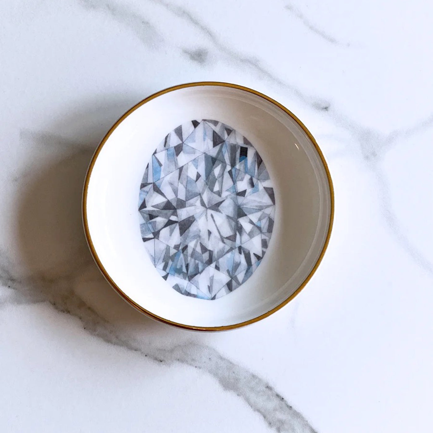 Oval Diamond Ring Dish