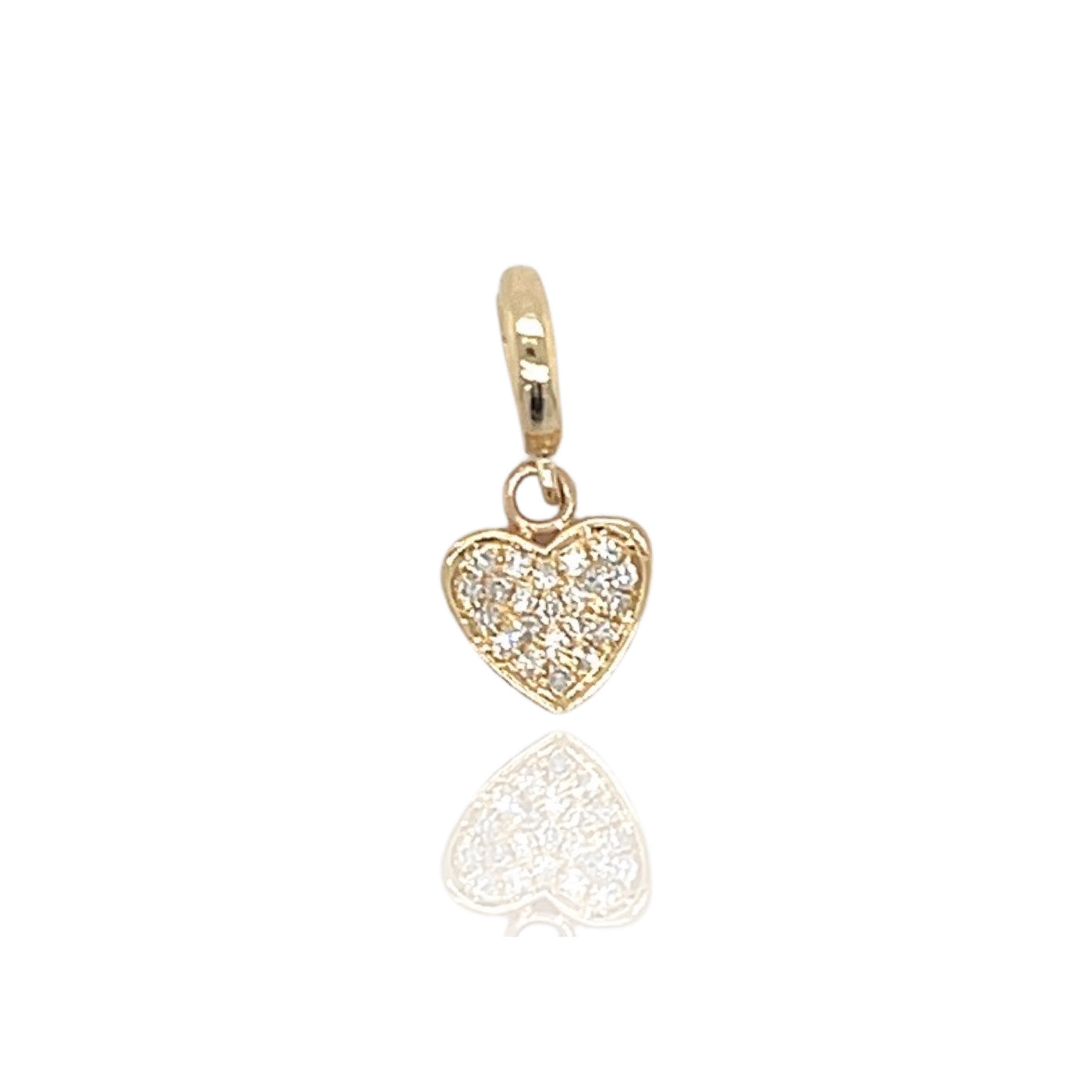 Diamond Pave Heart with Removable Clasp