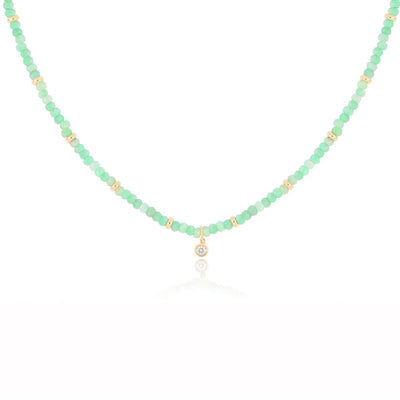 Emerald Gemstone and Diamond Necklace